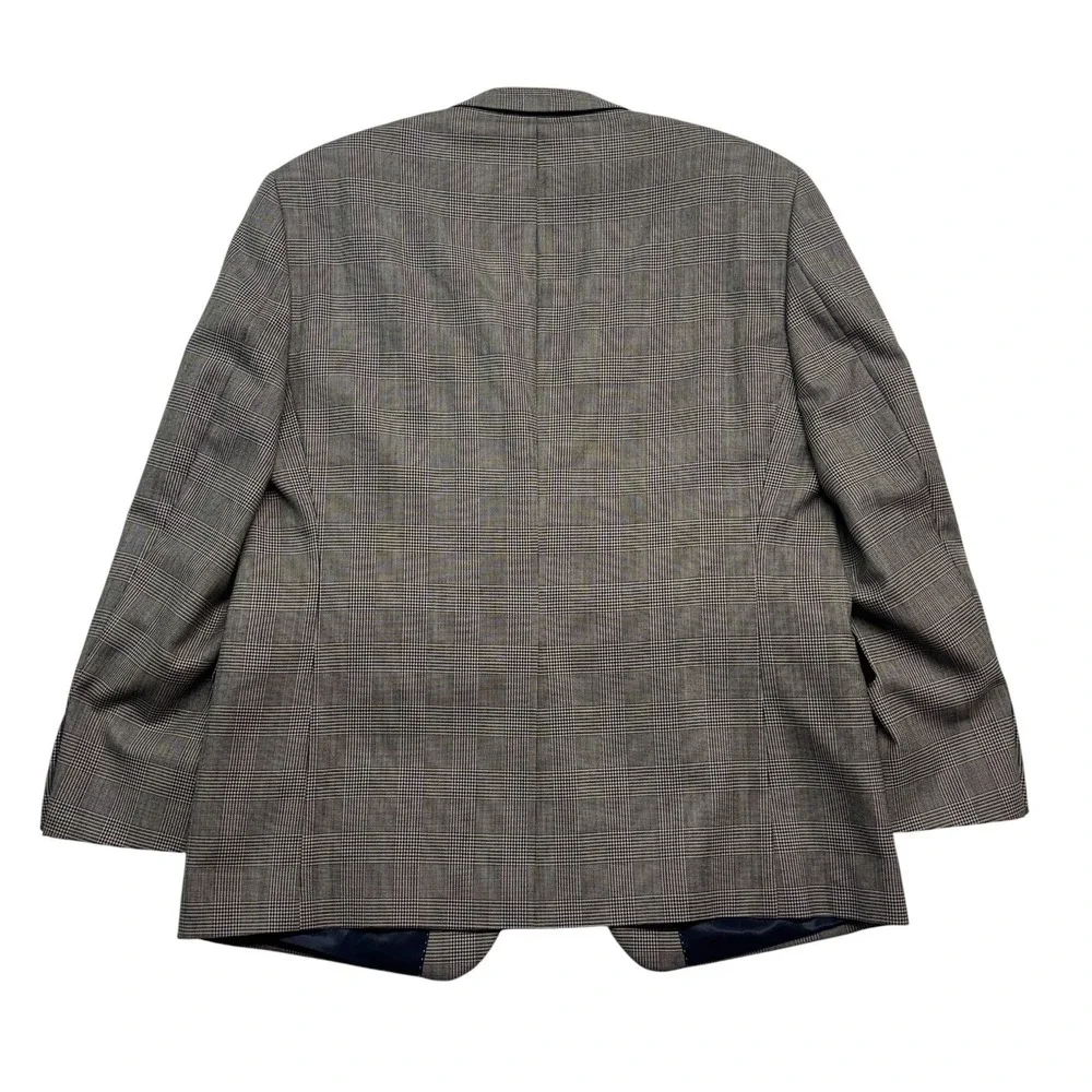 Nautica 42S Black White Glen Plaid Blazer Jacket Sport Suit Coat 100% Wool